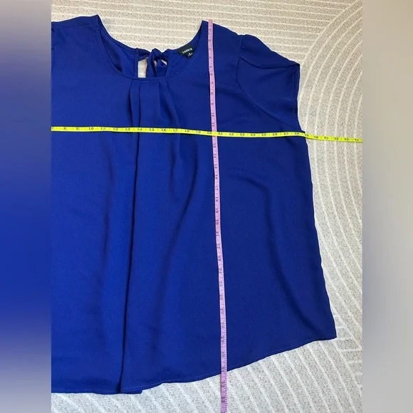 Torrid Women's Top Blouse Royal Blue Elegant plus size 4 with Open cuff Sleeve - Picture 6 of 7